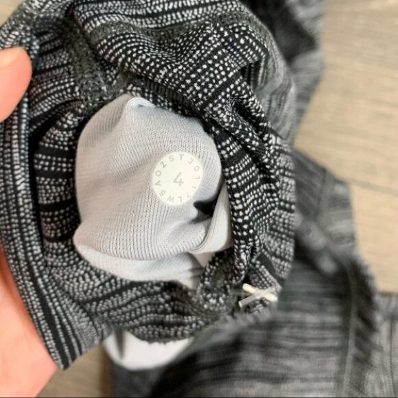 Lululemon Align Pant II *25" Leggings Twillines Ice Grey Black High Rise Waist - Picture 8 of 16